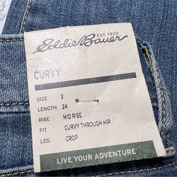 NWT Eddie Bauer crop denim jeans curvy size 2 - Picture 8 of 8
